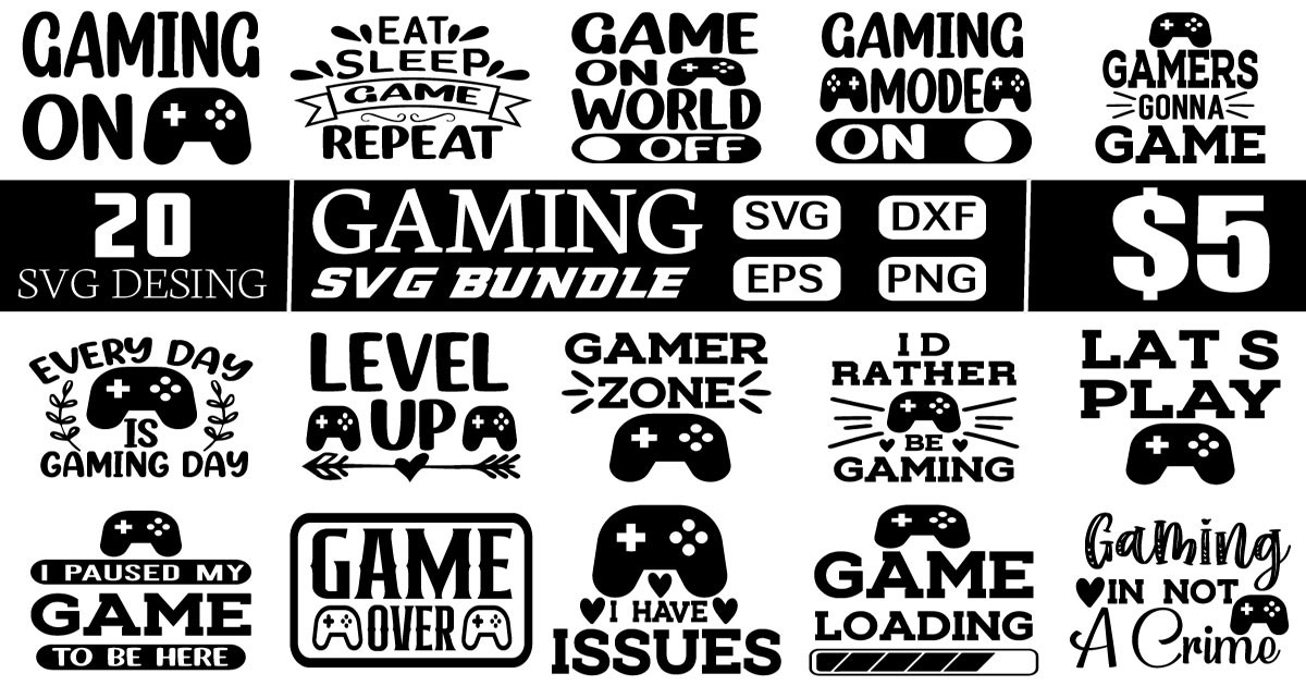 Gaming SVG Bundle Bundle · Creative Fabrica