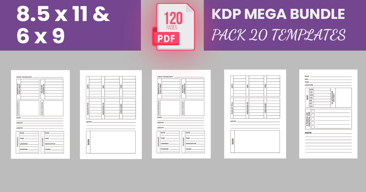 KDP Interior Mega Bundle Design Template Bundle · Creative Fabrica
