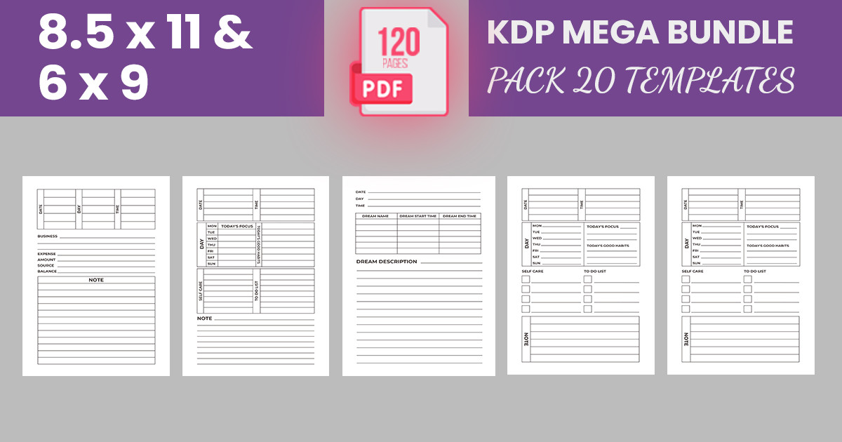 KDP Template Mega Bundle Bundle · Creative Fabrica