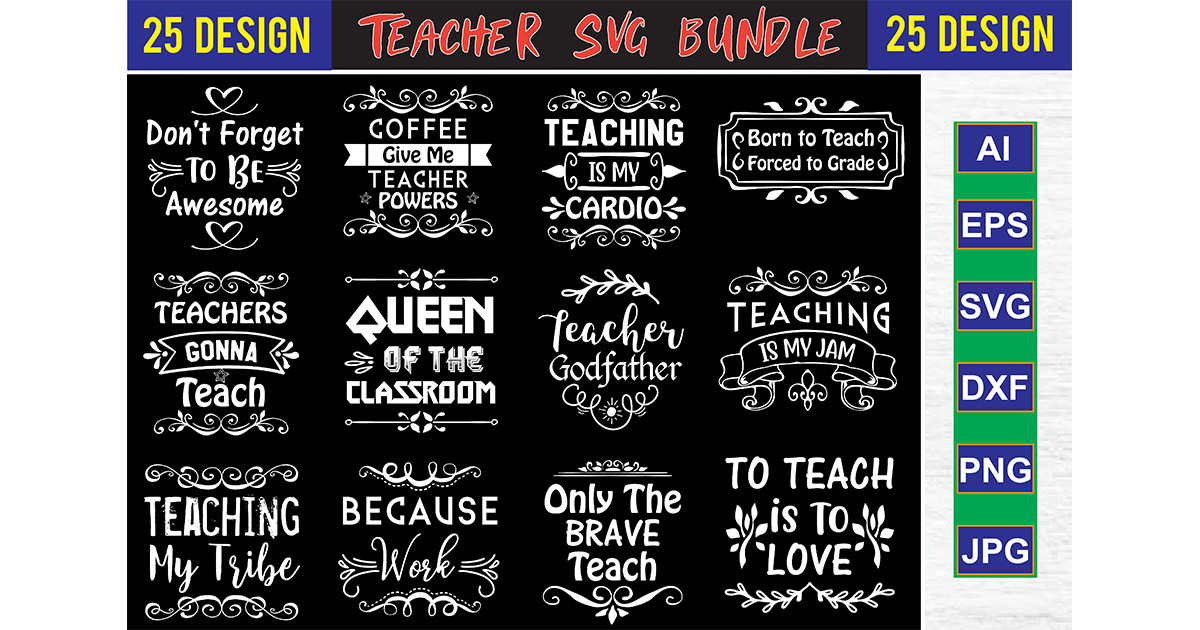 Teacher SVG Design Bundle Bundle · Creative Fabrica