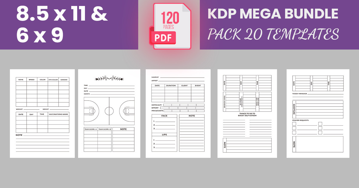 KDP Template Mega Bundle Bundle · Creative Fabrica