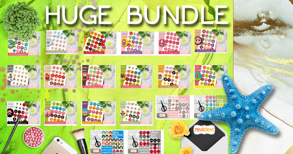 Cute Printable Circle Graphics Bundle Bundle · Creative Fabrica