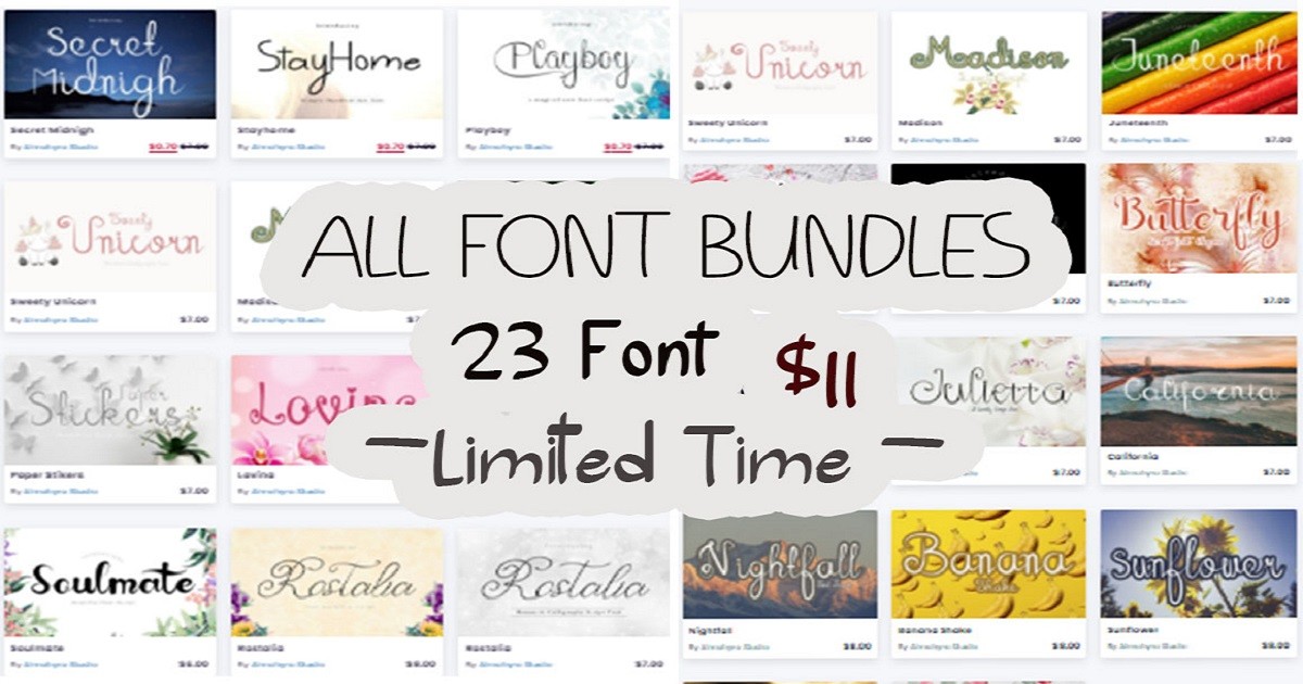 All Font Bundle Bundle · Creative Fabrica