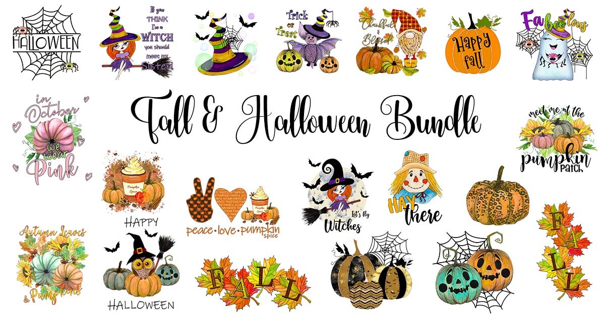 Fall and Halloween Sublimation Bundle Bundle · Creative Fabrica