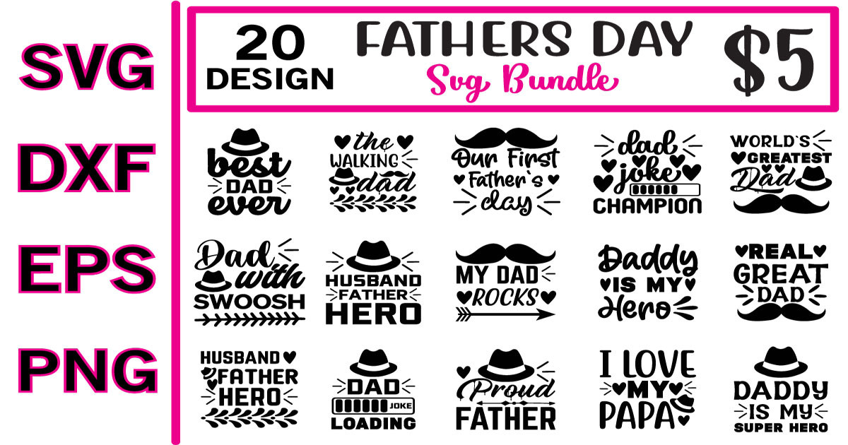 Fathers Day SVG Bundle Bundle · Creative Fabrica