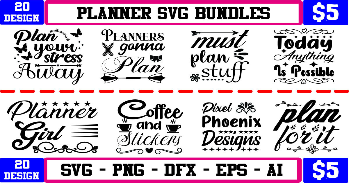 Svg Examples Plan Planner SVG Bundle Bundle · Creative Fabrica