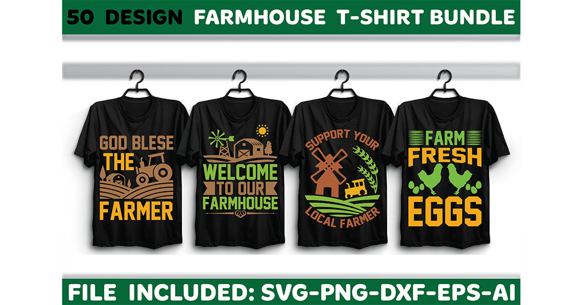 Farmhouse T-Shirt Bundle Bundle · Creative Fabrica