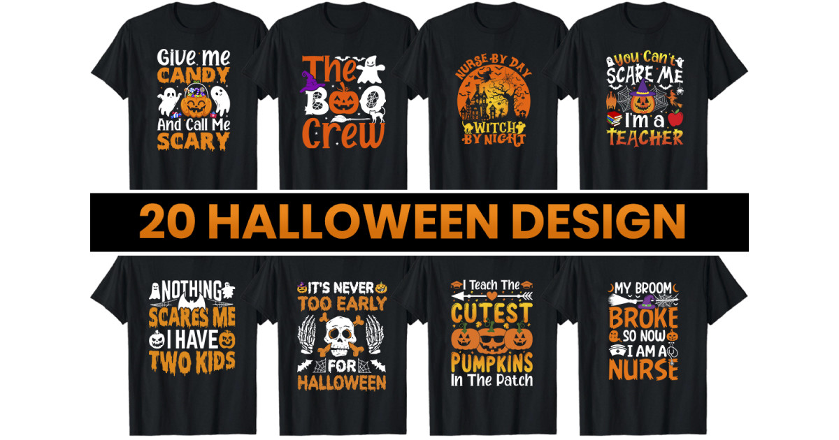 Halloween T-Shirt Design Bundle Bundle · Creative Fabrica
