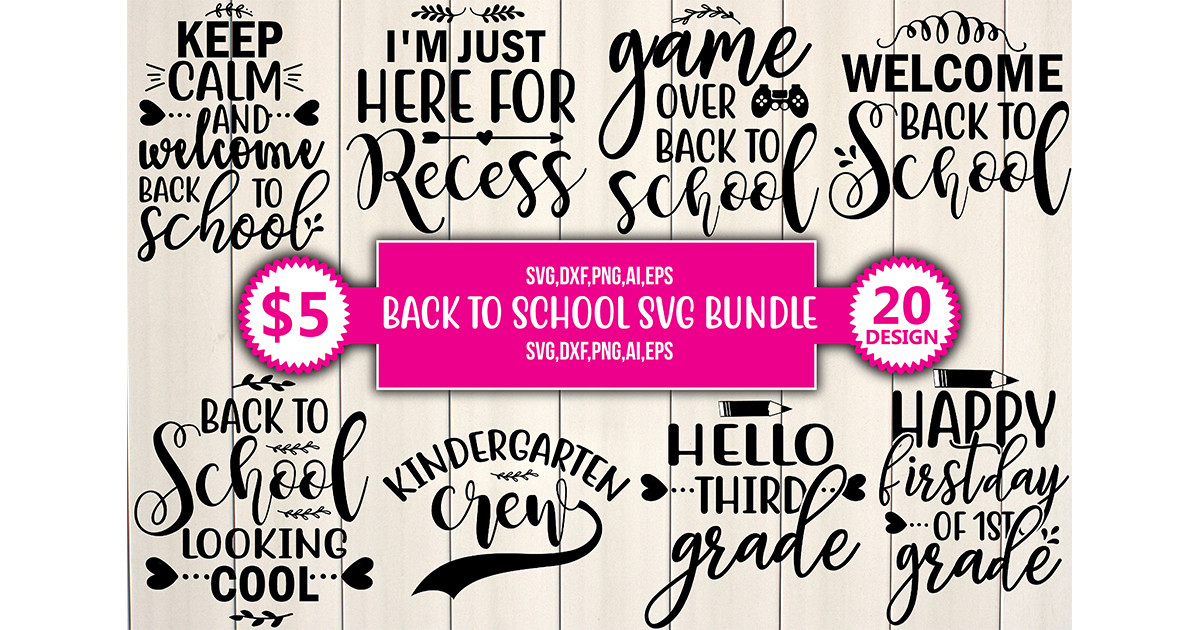Back to School SVG Bundle Bundle · Creative Fabrica