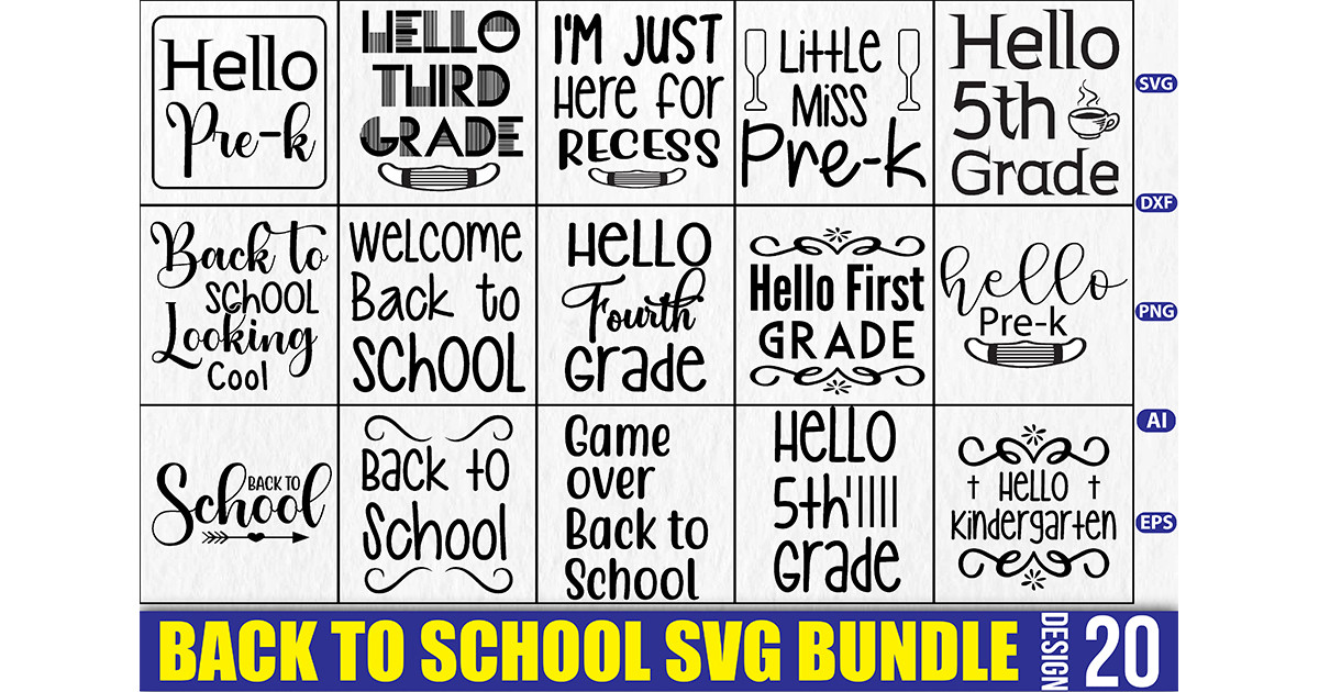 Back to School SVG Design Bundle Bundle · Creative Fabrica