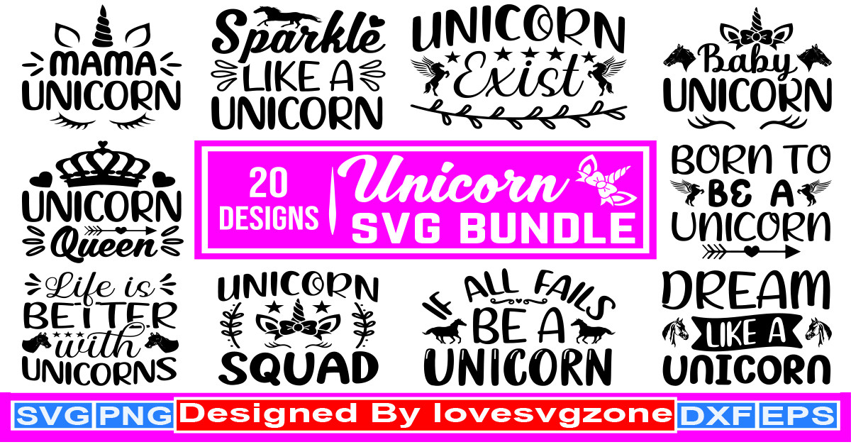 Unicorn SVG Bundle Vol 2 Bundle · Creative Fabrica