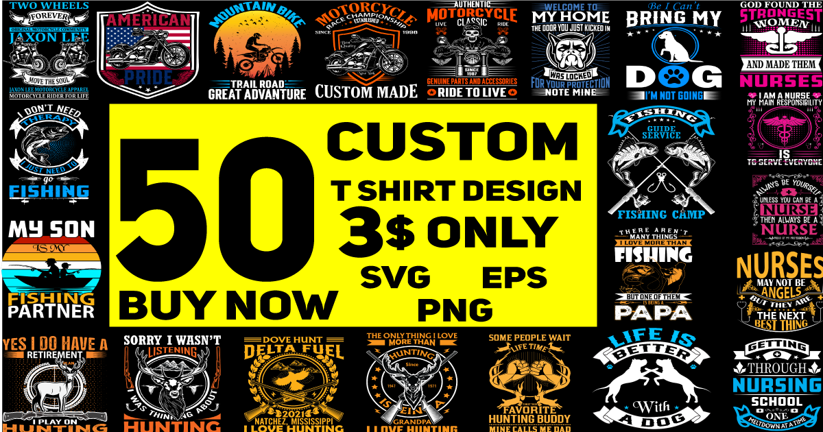 Custom T-Shirt Design Bundle Bundle · Creative Fabrica