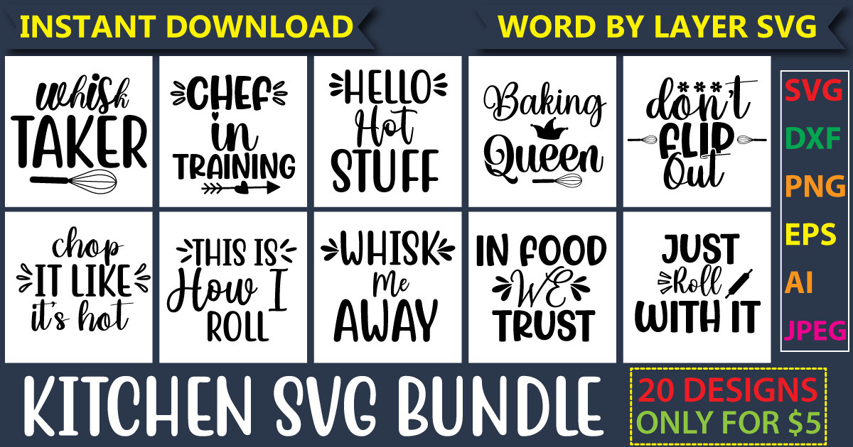 Kitchen SVG Bundle Vol.2 Bundle · Creative Fabrica
