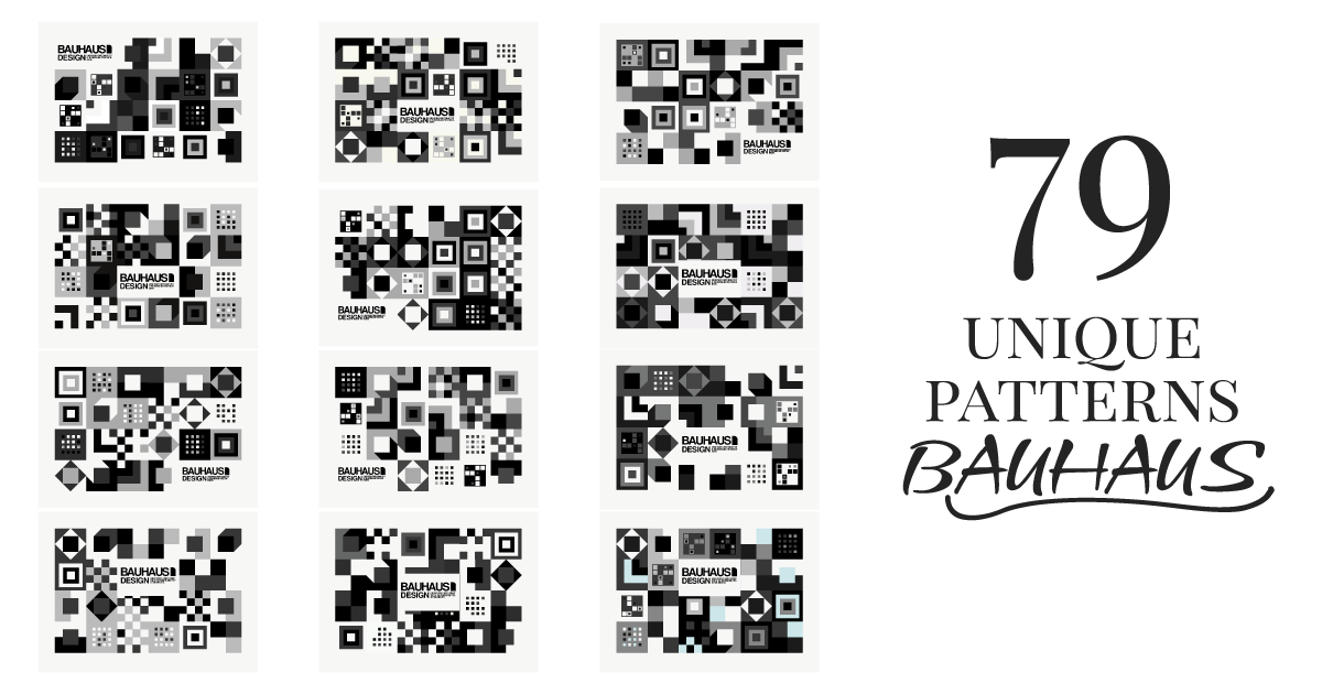 Bauhaus Patterns Bundle Bundle · Creative Fabrica