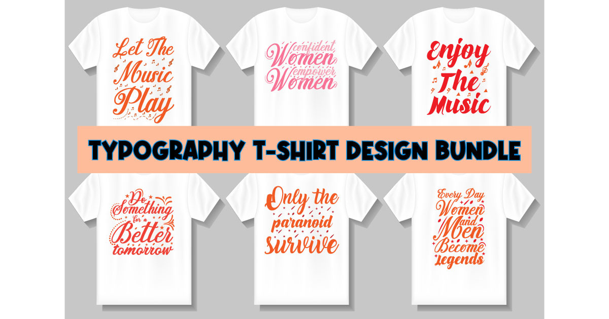 Typography T-Shirt Design Bundle Bundle · Creative Fabrica